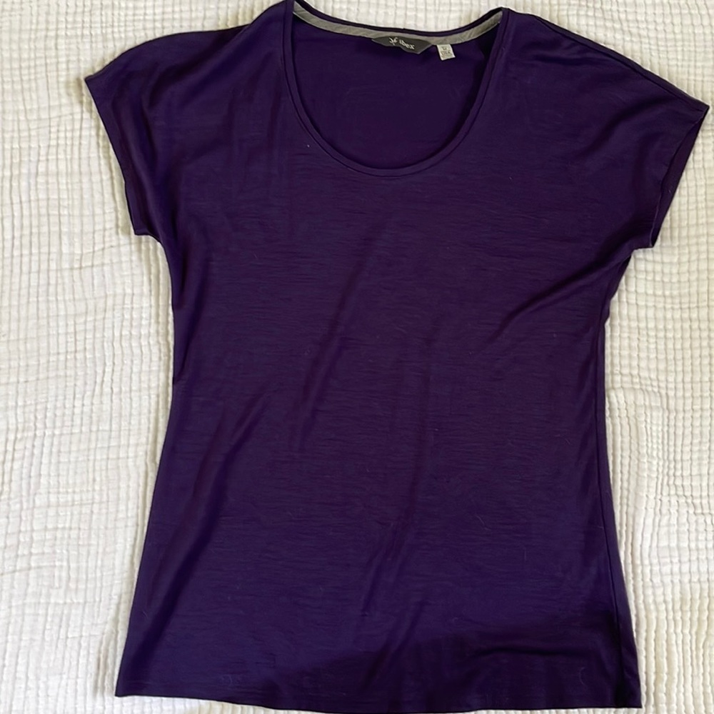 Women’s Ibex Scoop-neck T-shirt in aubergine Size M